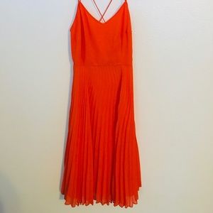 Strappy Orange MIDI Dress